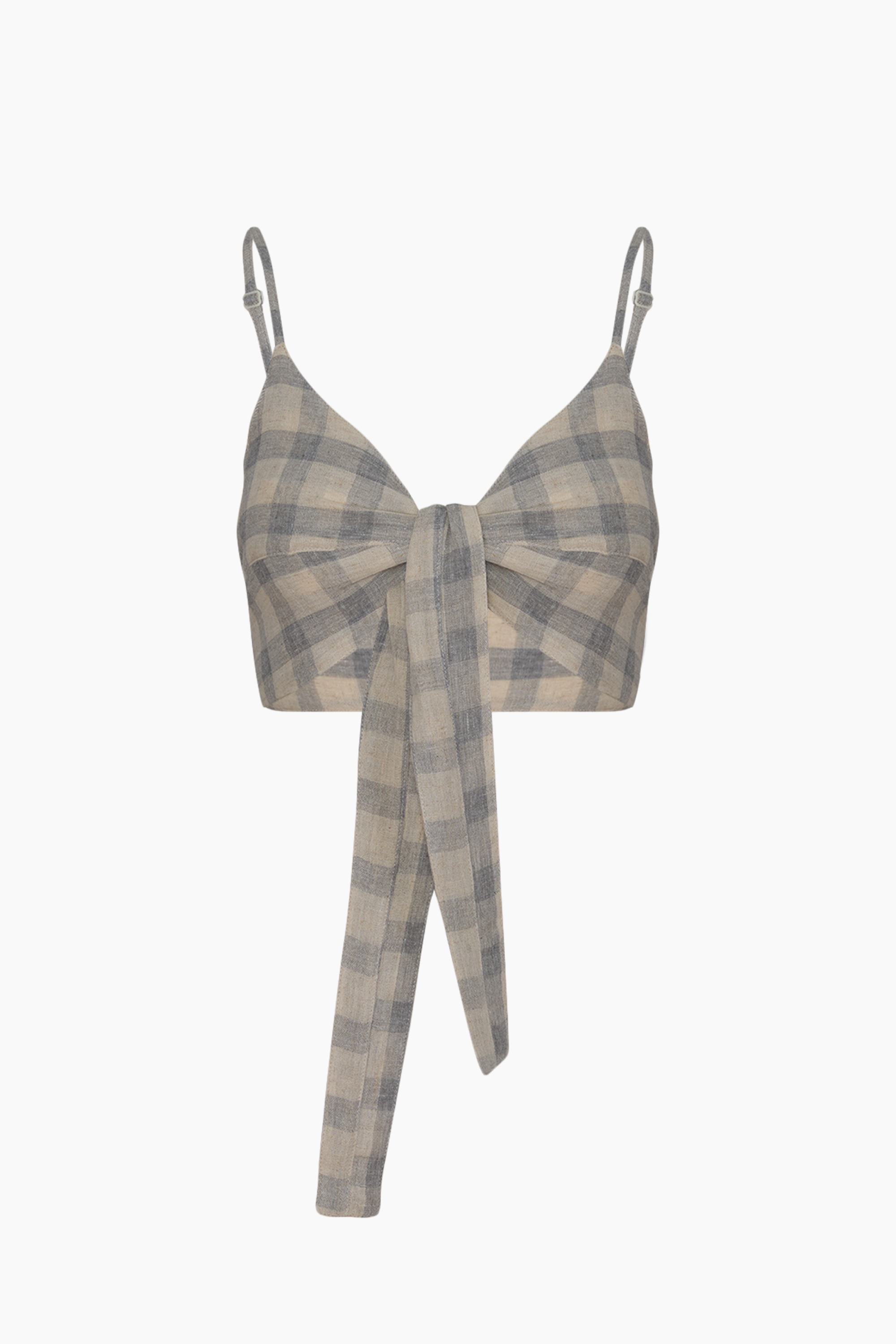 Grey Checkered Bra