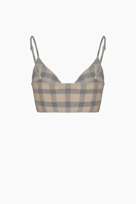 Grey Checkered Bra