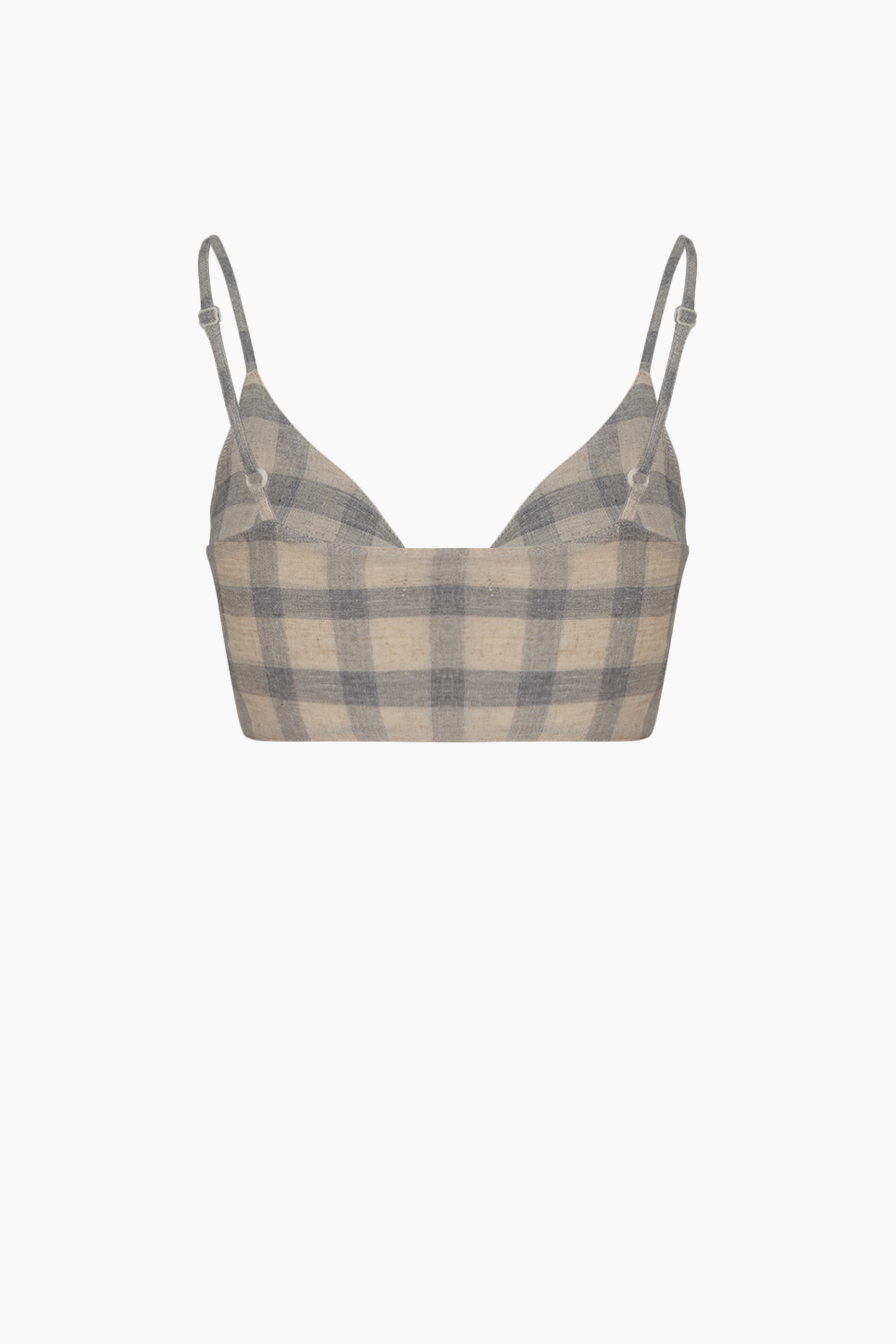 Grey Checkered Bra