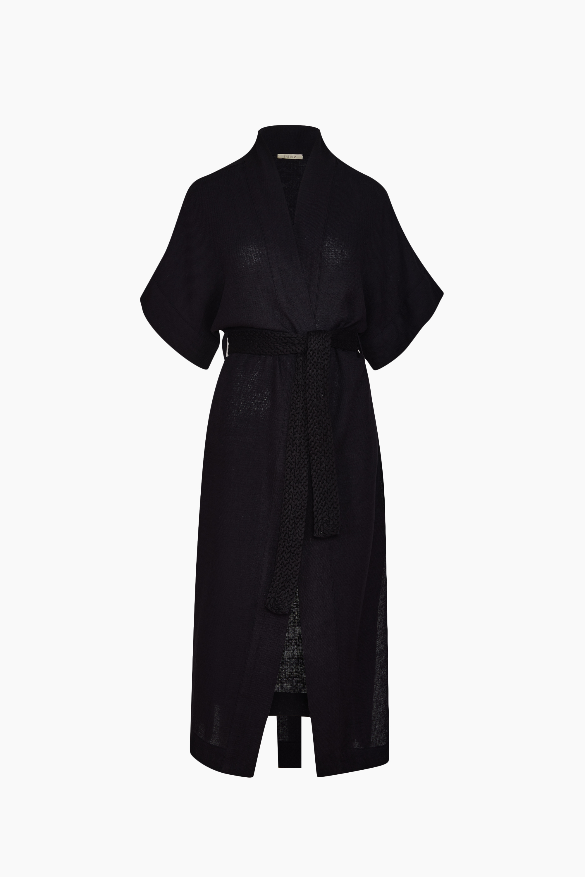 Black Linen Kimono