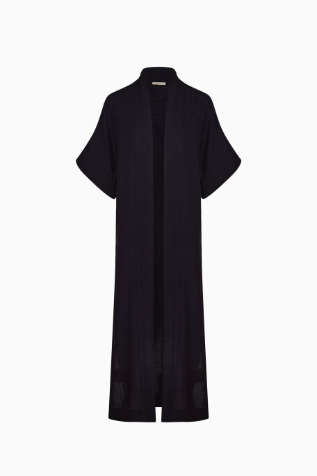 Black Linen Kimono