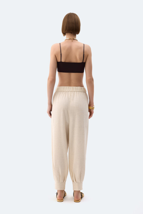 Natural Linen Slouchy Pants