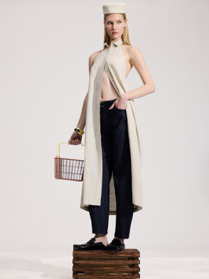 Natural Linen Shirt Dress