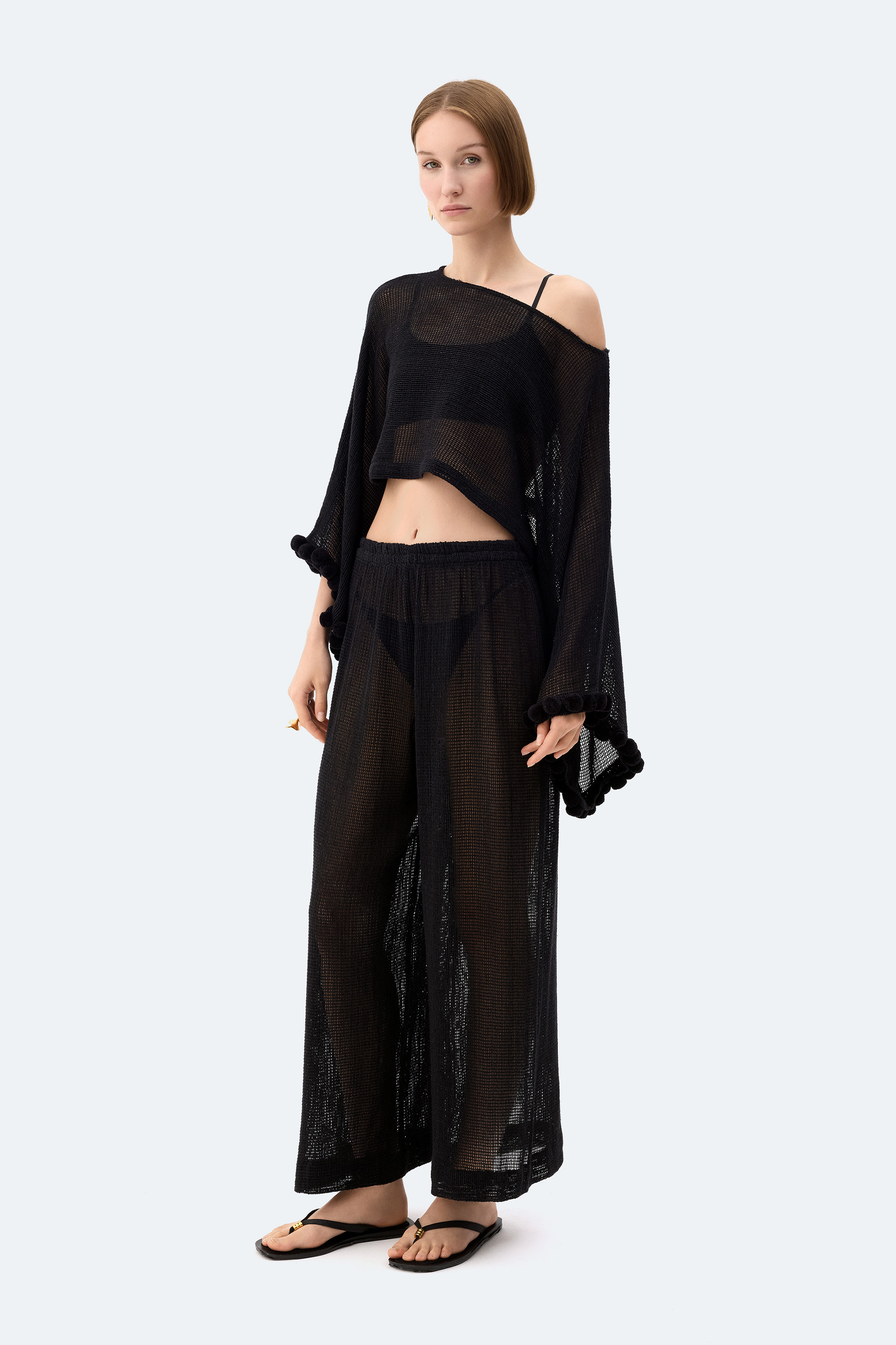 Black Crochet Blouse