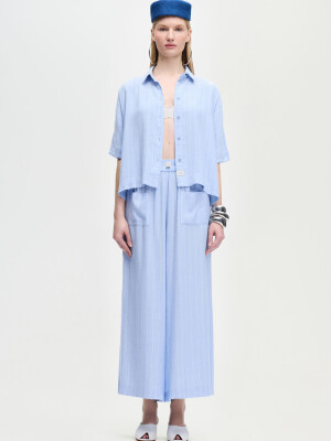 Linen Blend Striped Shirt