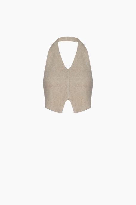 Linen Natural Waistcoat