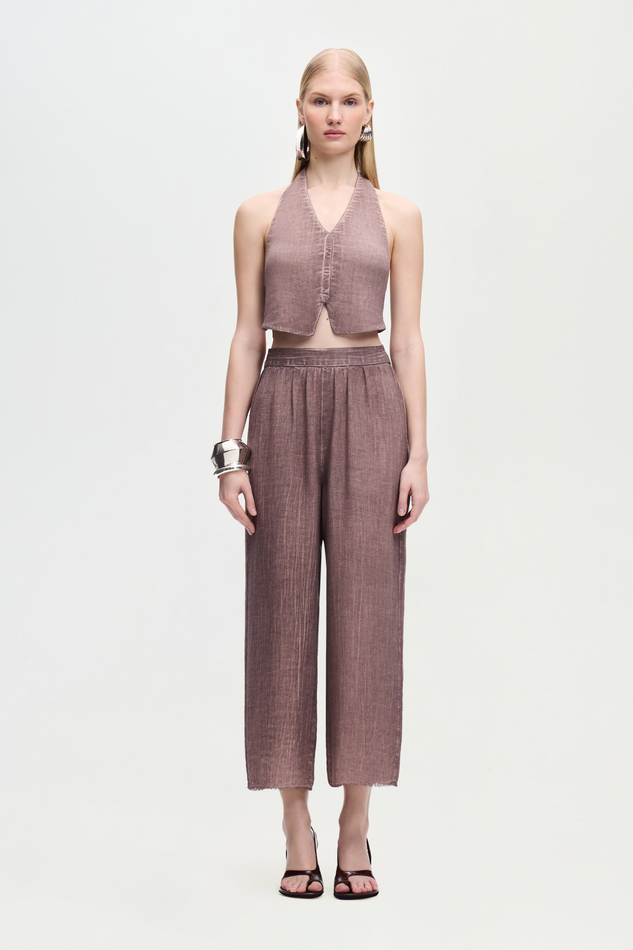 Linen Brown Pants
