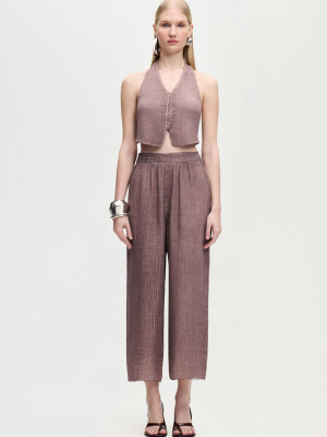 Linen Brown Waistcoat