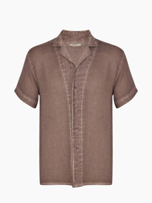 Brown Camp Collar Shirt