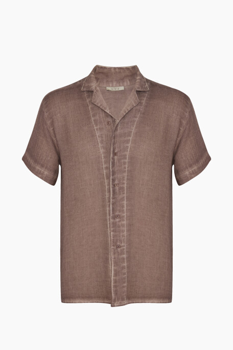 Brown Camp Collar Shirt
