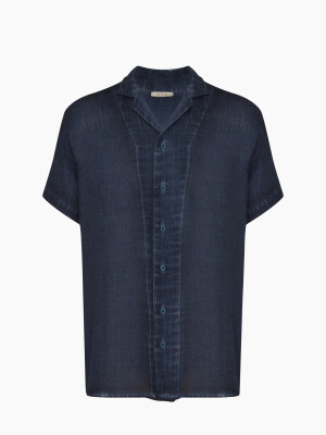 Navy Camp Collar Shirt