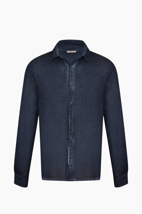 Linen Navy Shirt