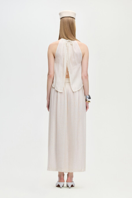 Naturel Askılı Bluz