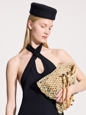 Siyah Pillbox Şapka