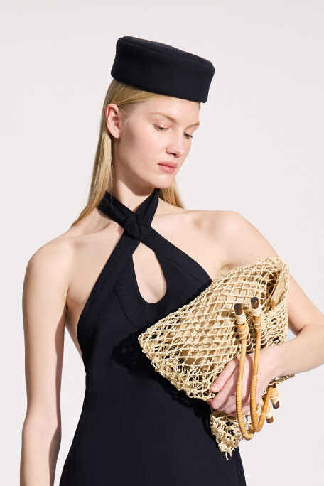 Siyah Pillbox Şapka