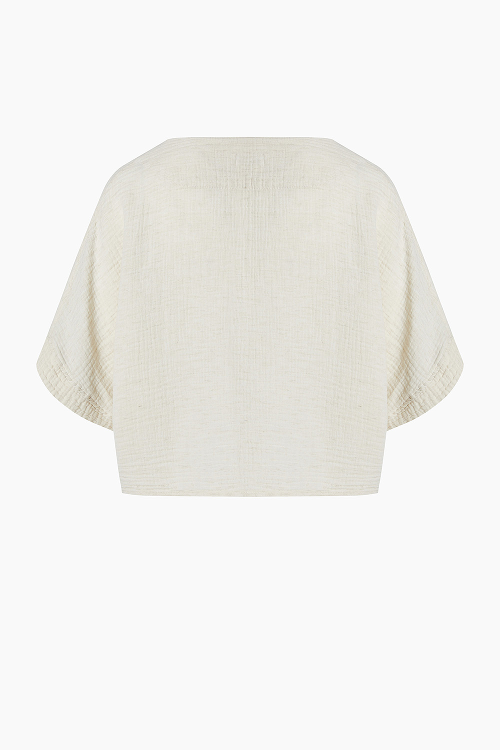 Crinkle V Yaka Bluz