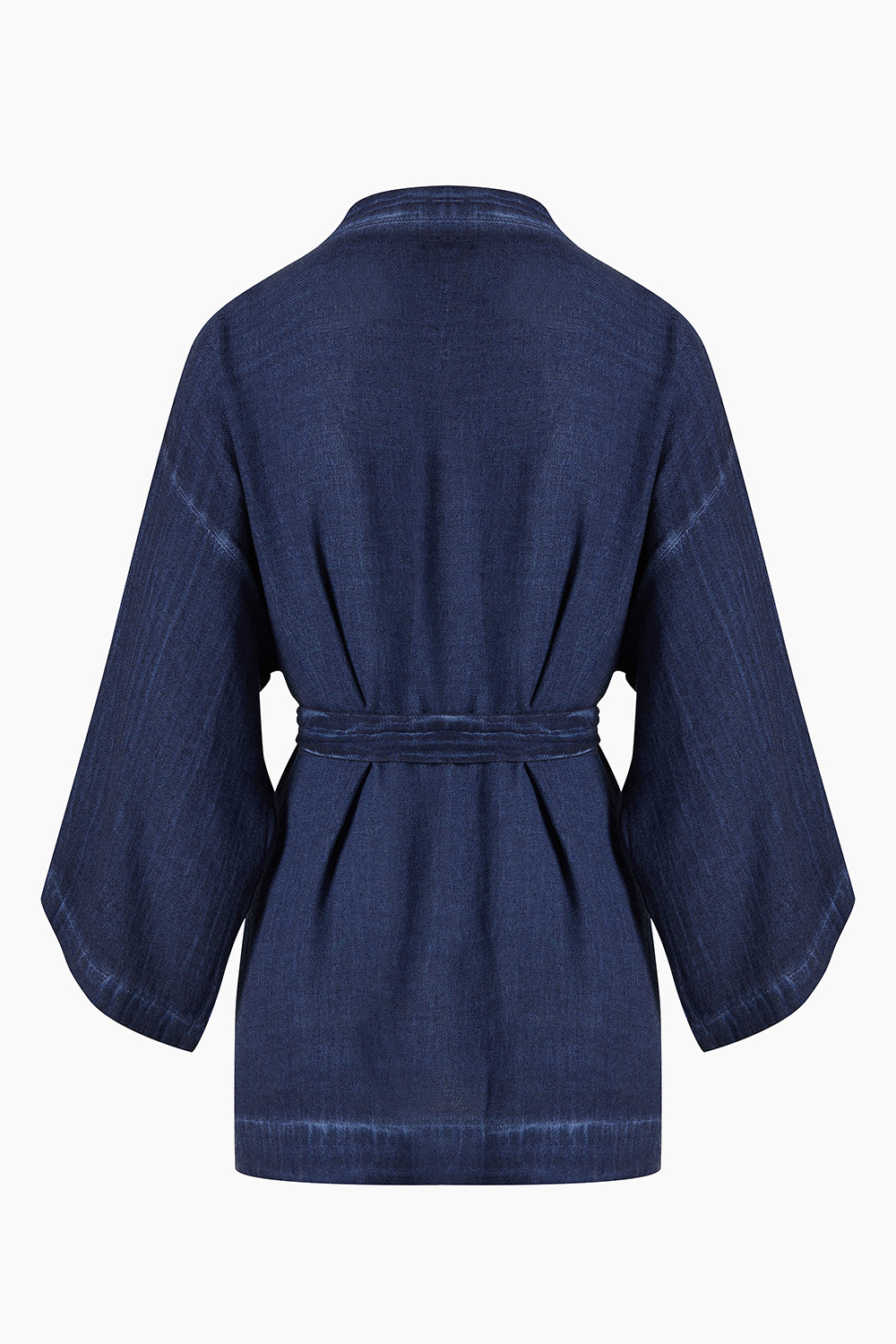 Linen Navy Short Kimono