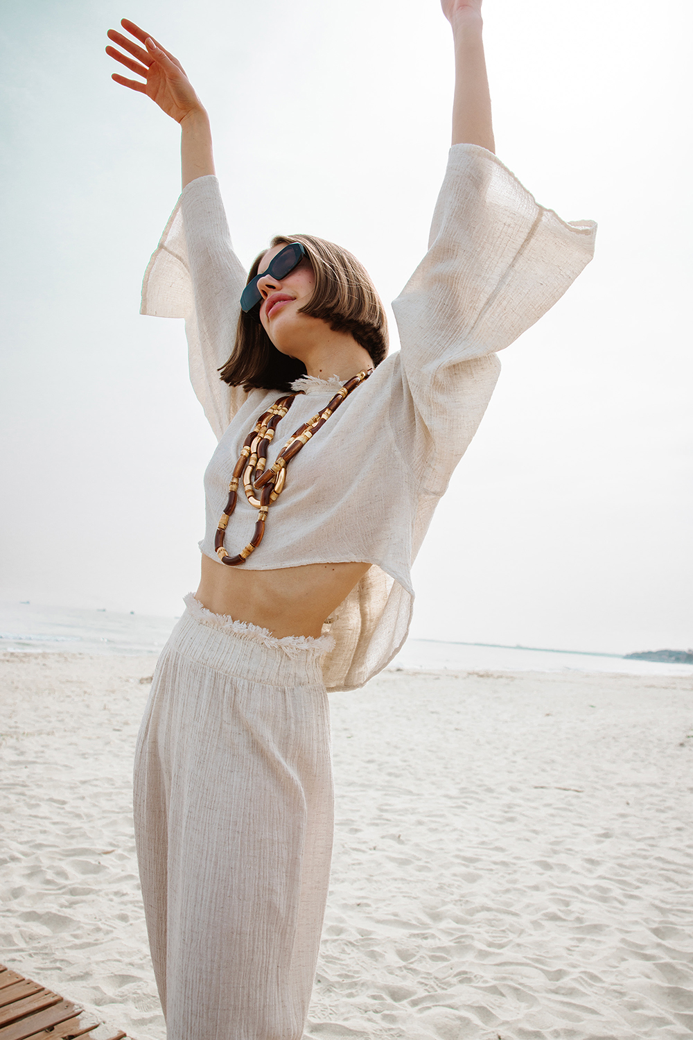 Hemp Transparent Straight Pants