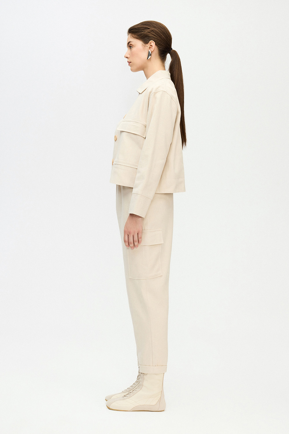 Herringbone Short Jacket