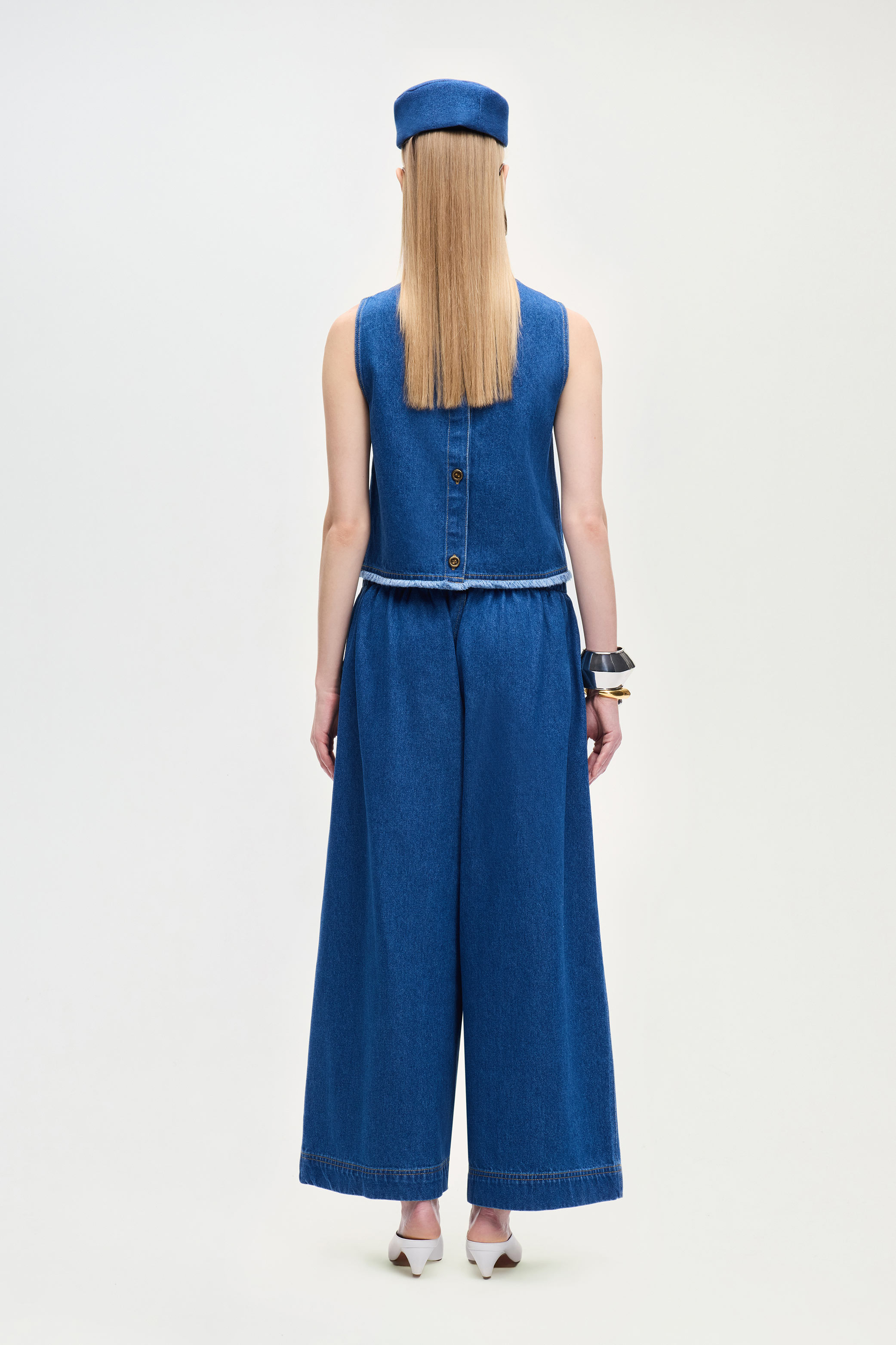 Denim Palazzo Pants