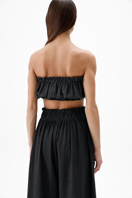  Black Bandeau Top