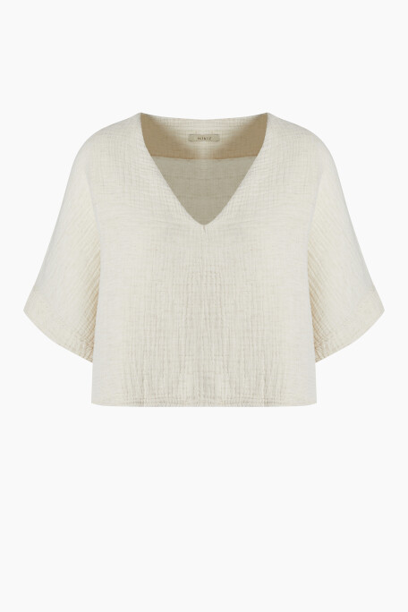 Crinkle Linen Crop Top
