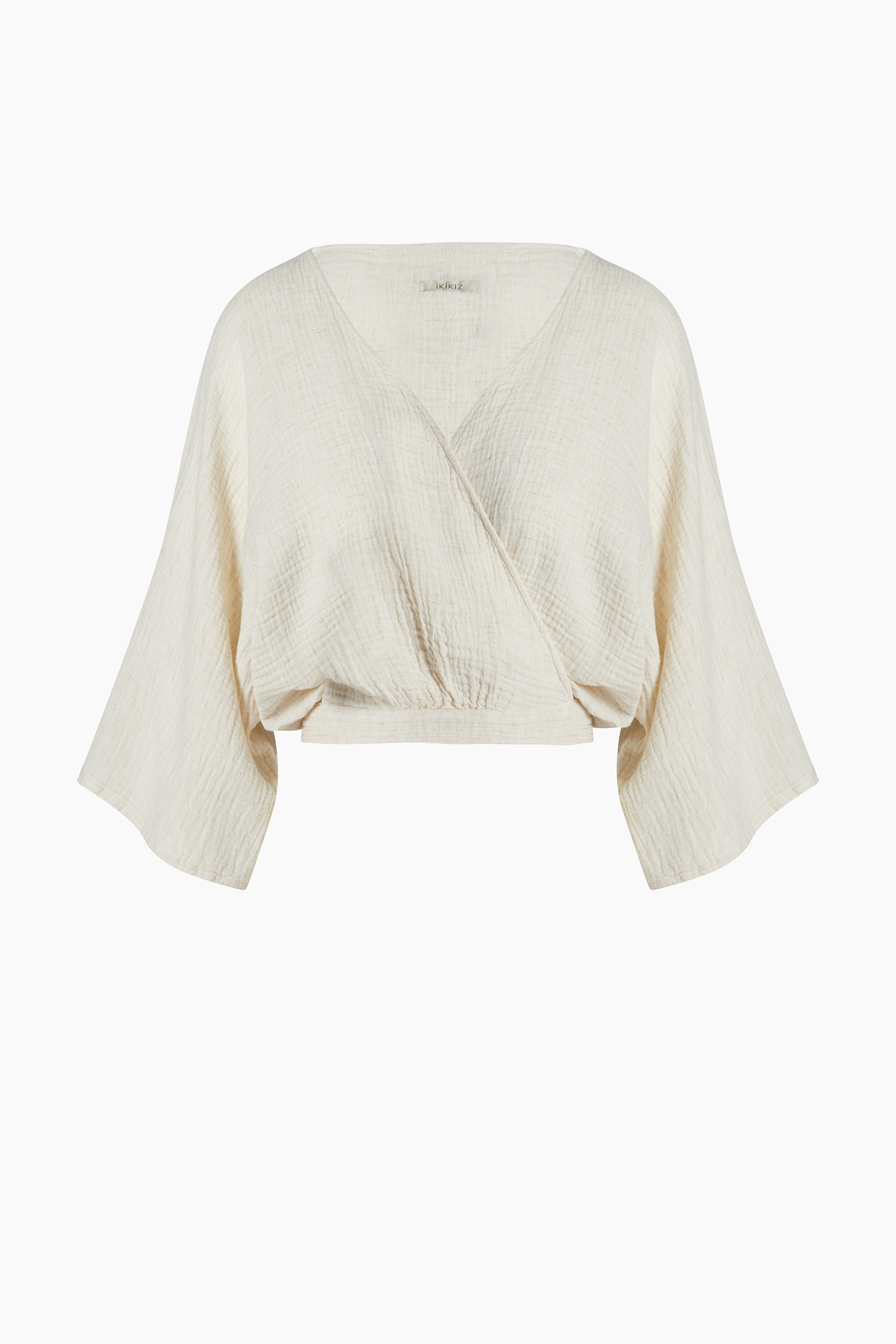 Crinkle Linen  Sleeve Top