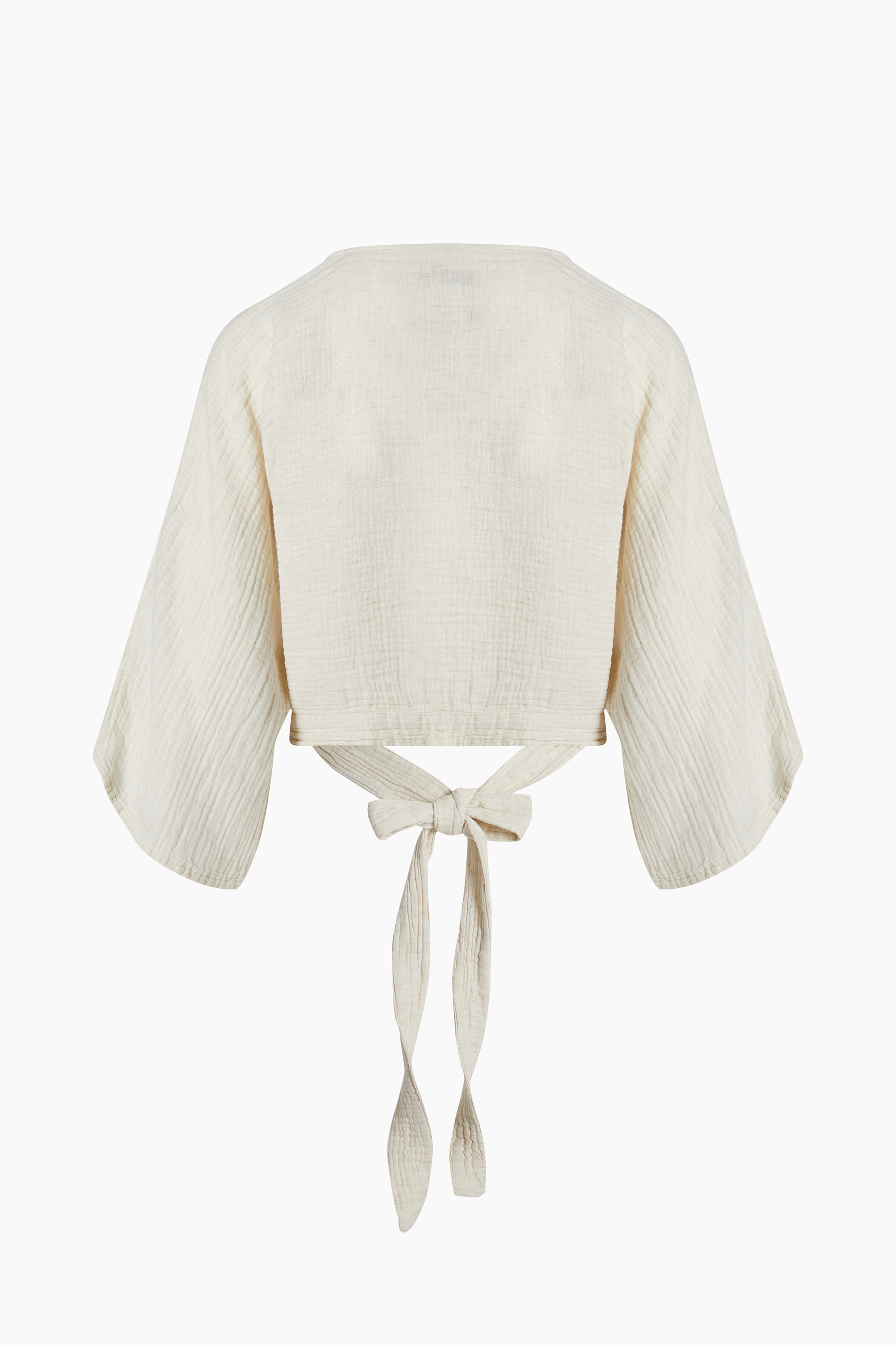 Crinkle Linen  Sleeve Top