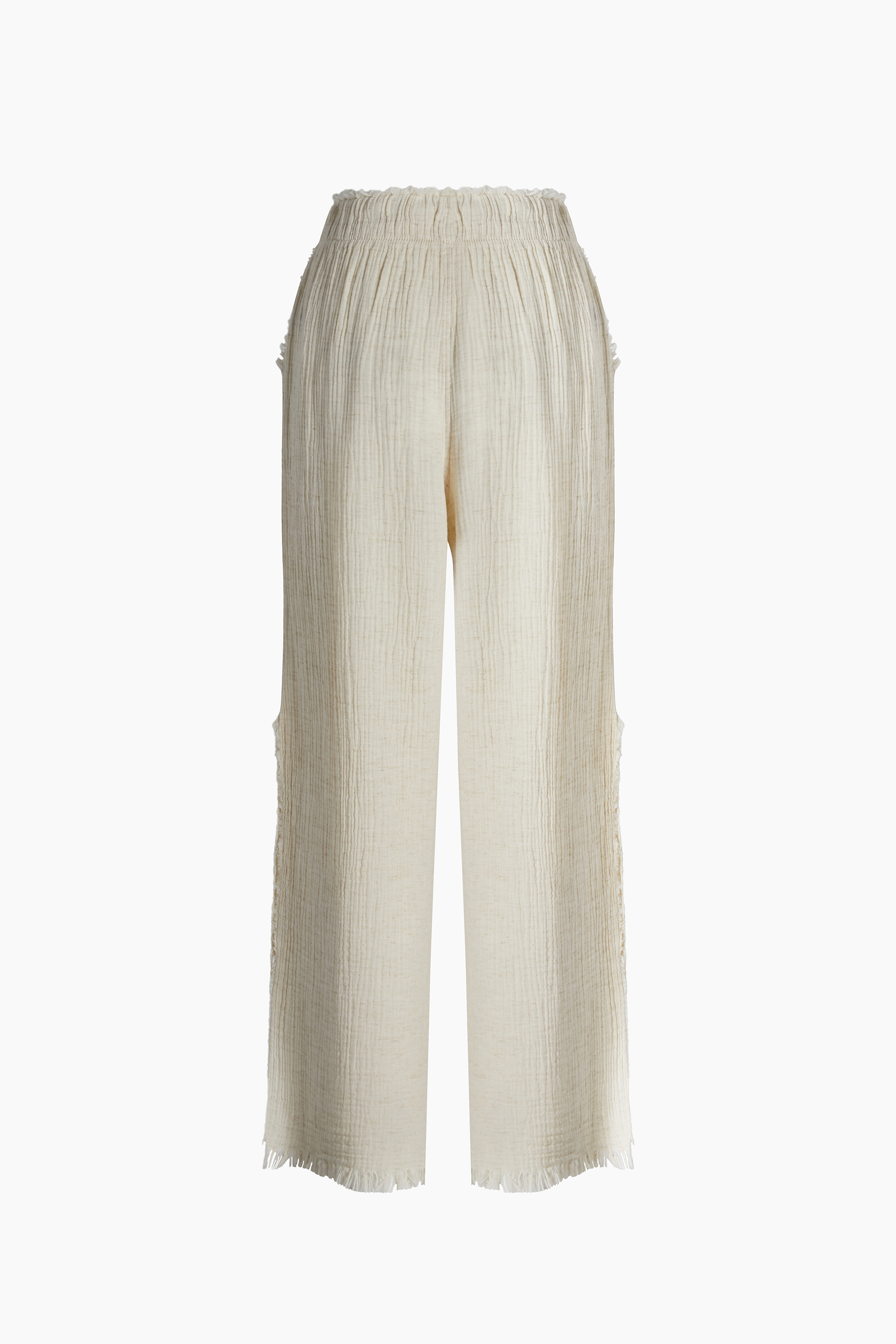 Crinkle Linen Slit Pants
