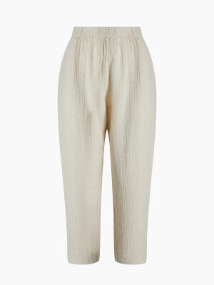 Crinkle Linen Slouchy Pants