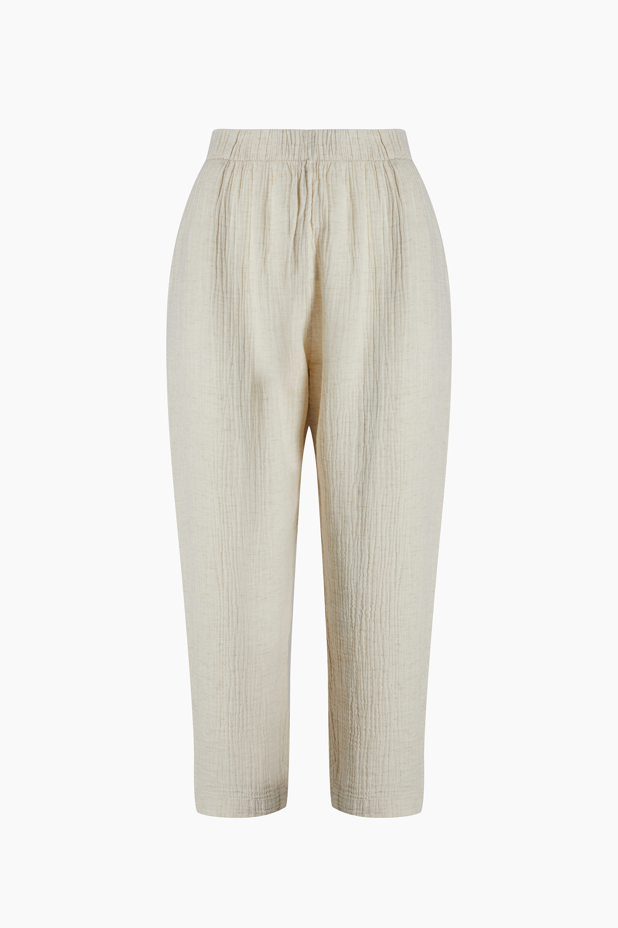 Crinkle Linen Slouchy Pants