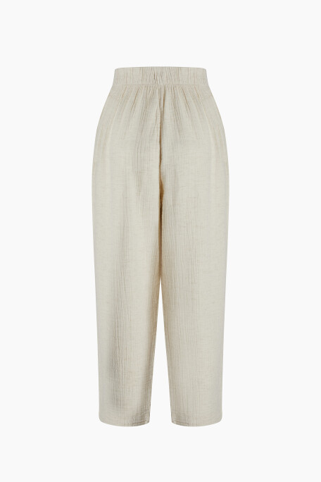 Crinkle Linen Slouchy Pants