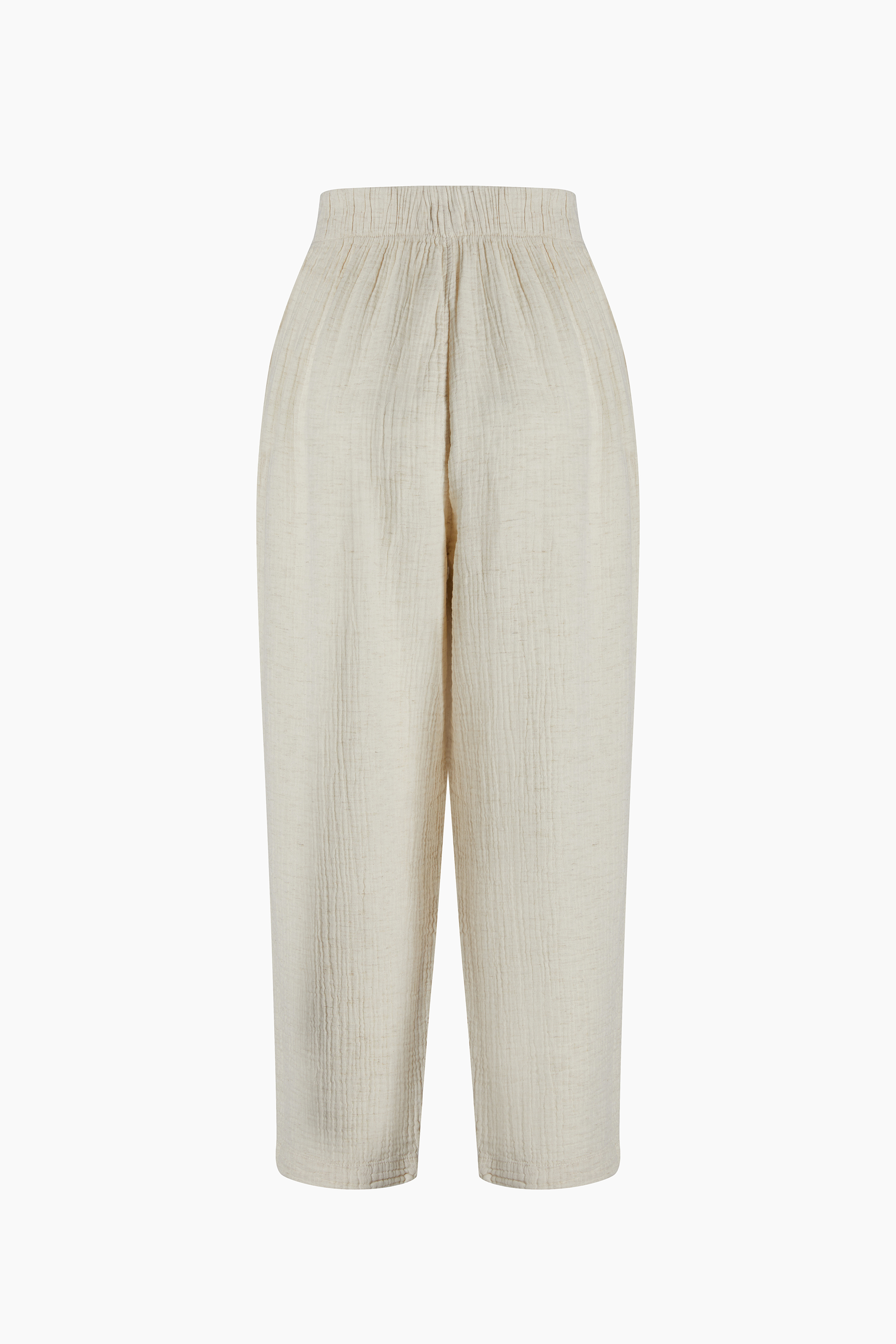 Crinkle Linen Slouchy Pants