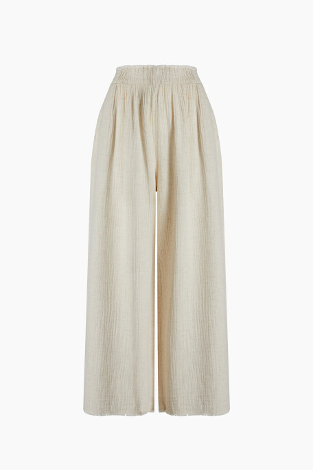 Crinkle Linen Palazzo Pants