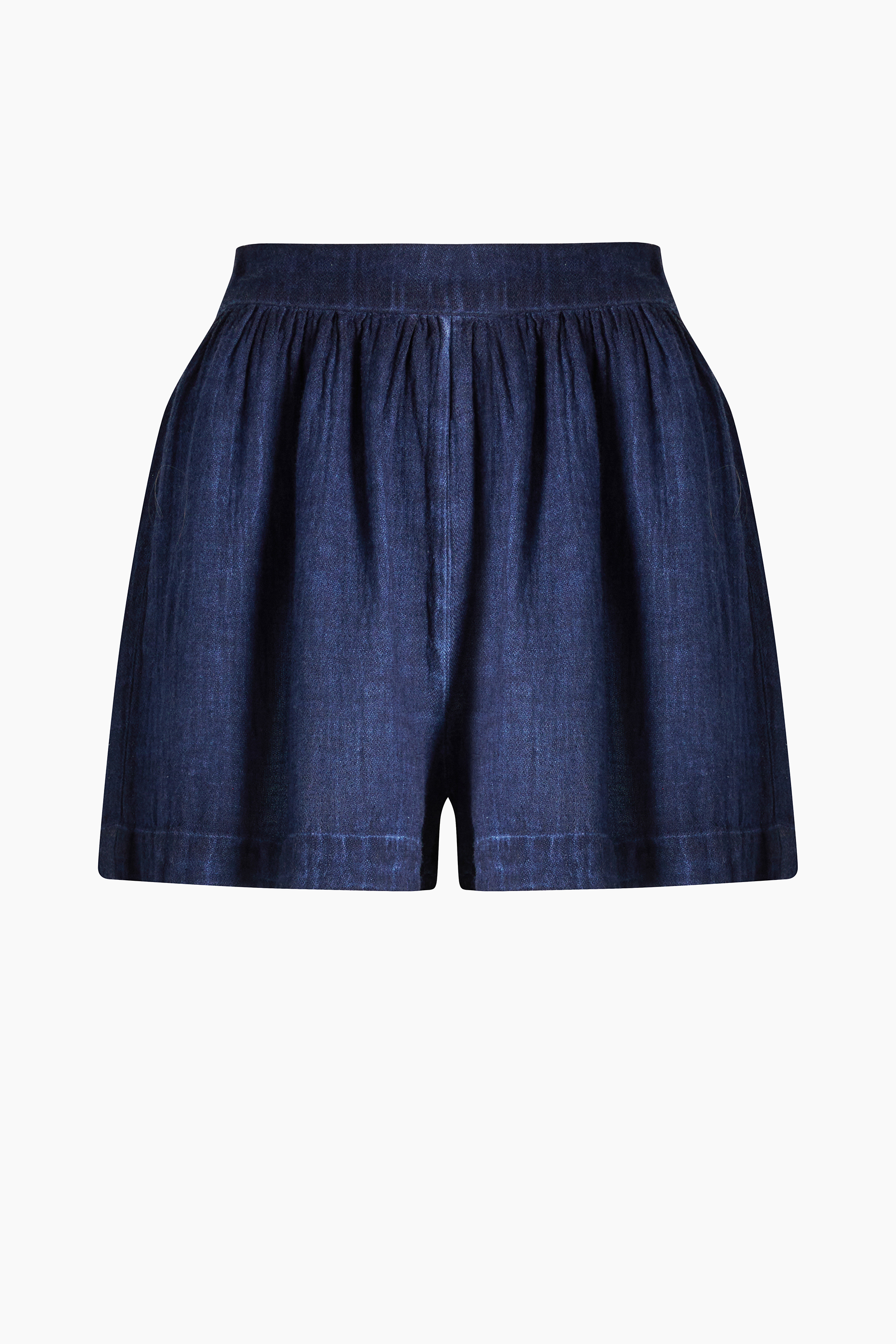Linen Navy Shorts