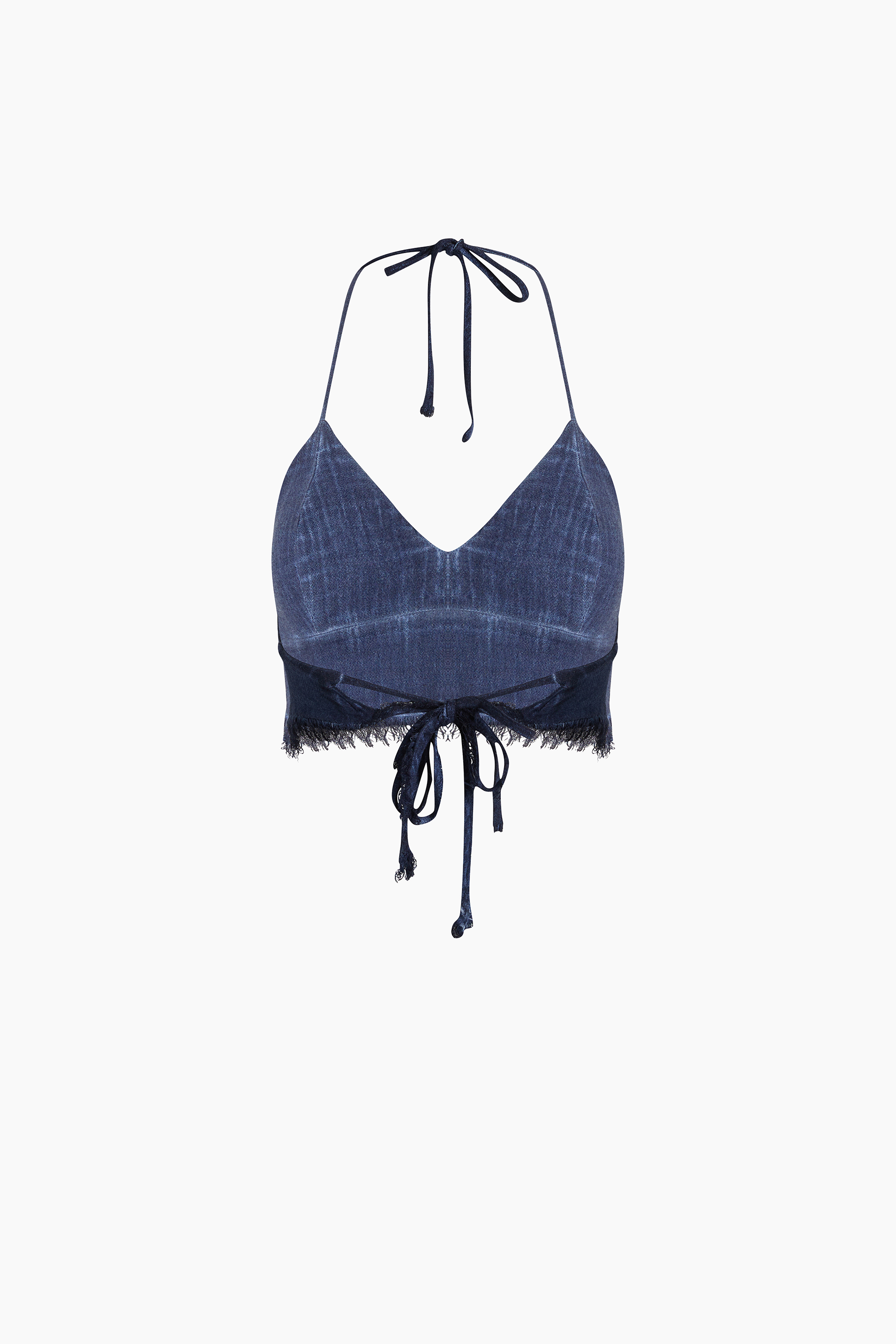 Linen Navy Bra