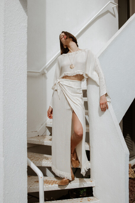 Lightweight Linen Skirt Set