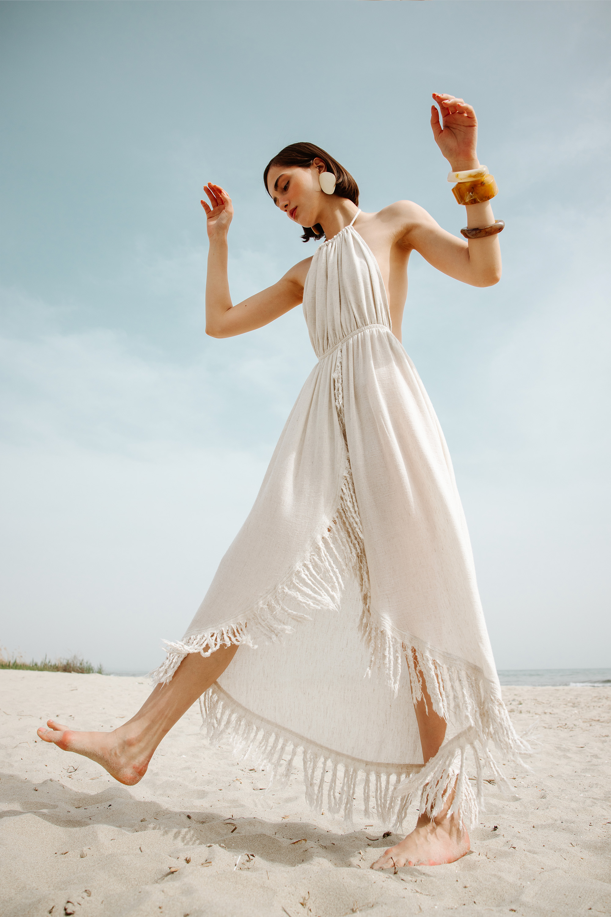 Hemp Halter Neck Dress