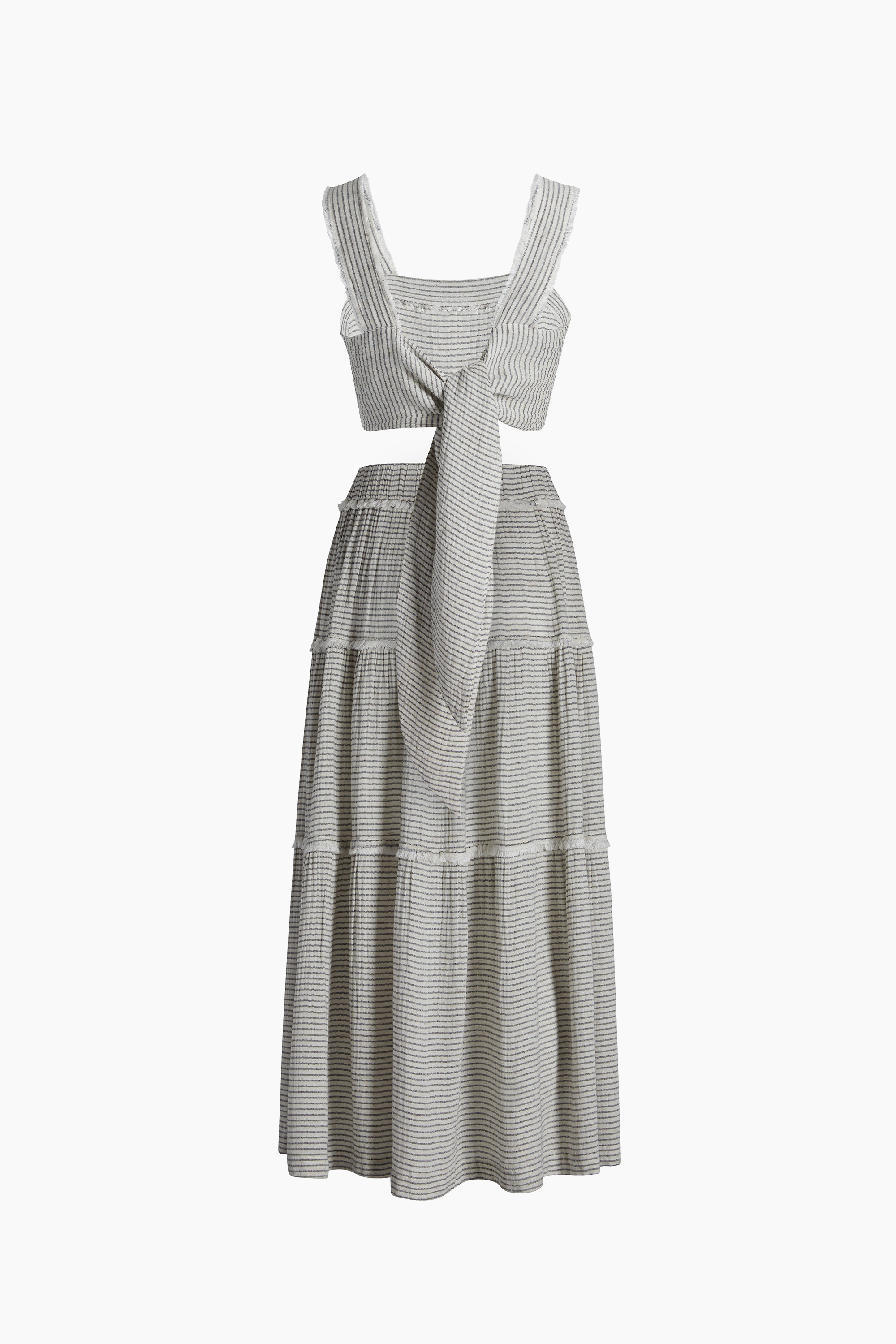 Lyocell Striped Linen Skirt Set