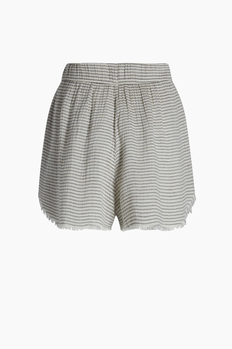 Lyocell Striped Linen Mini Shorts