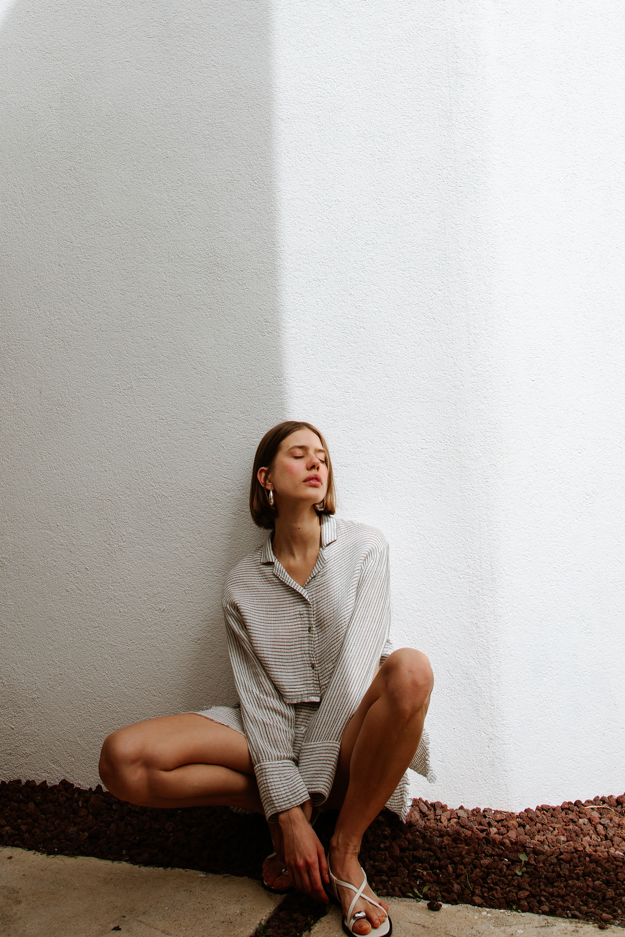 Lyocell Striped Linen Shirt