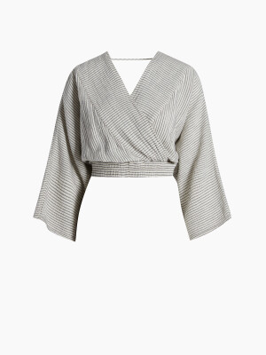 Crinkle Striped Blouse
