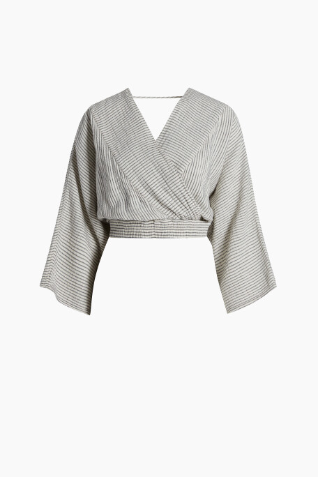 Crinkle Striped Blouse
