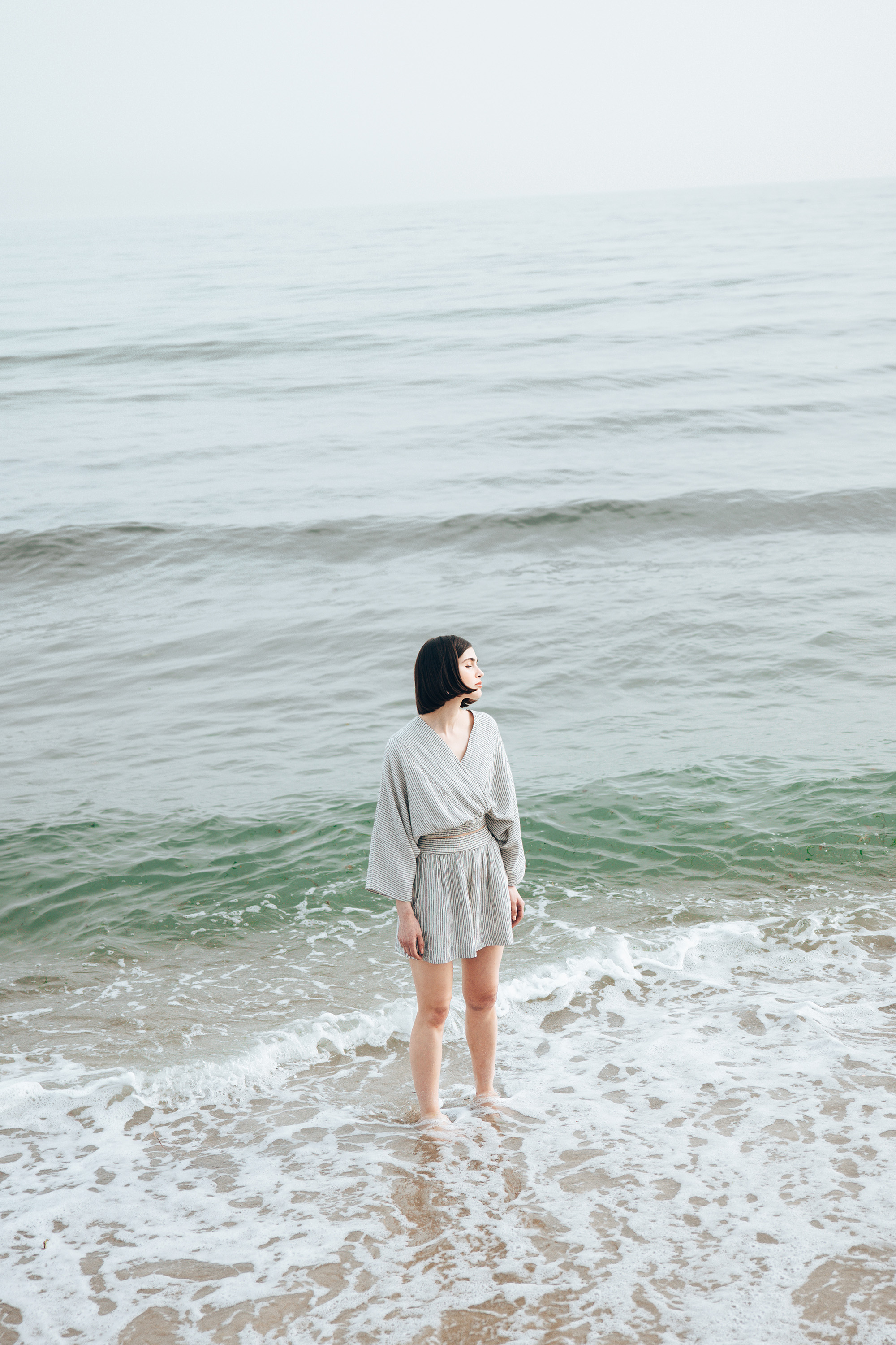 Crinkle Striped Blouse

