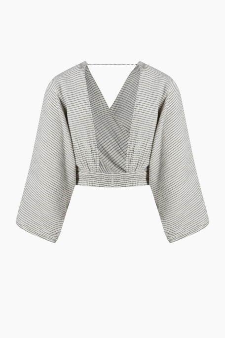 Crinkle Striped Blouse
