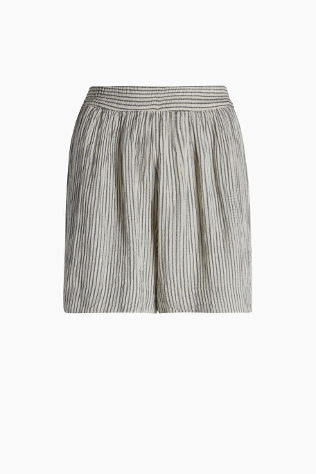 Crinkle Striped Linen Shorts