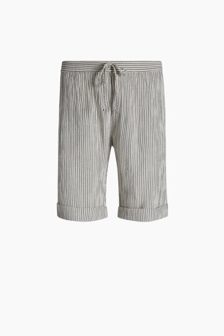Men's Crinkle Striped Linen Shorts