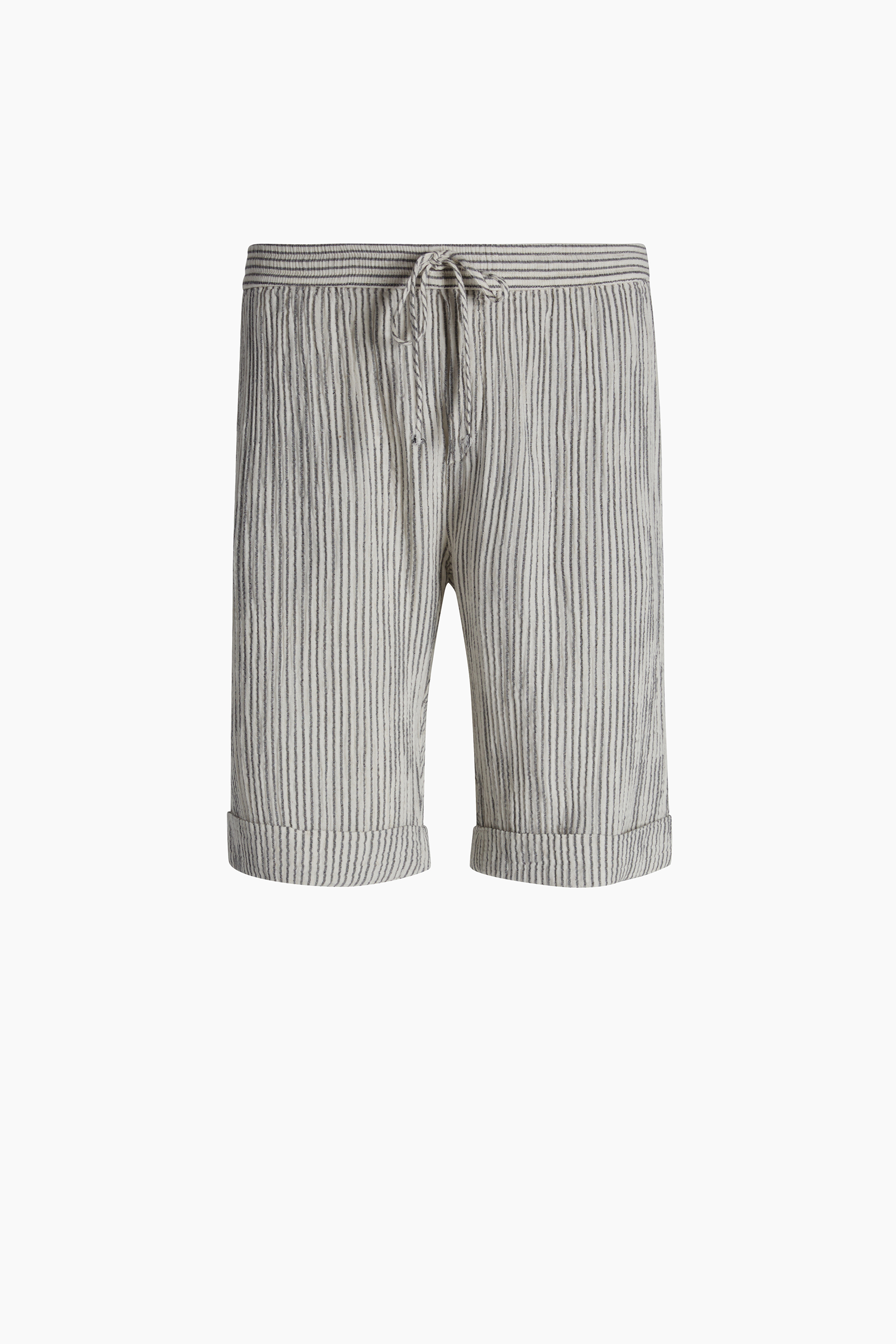 Men's Crinkle Striped Linen Shorts