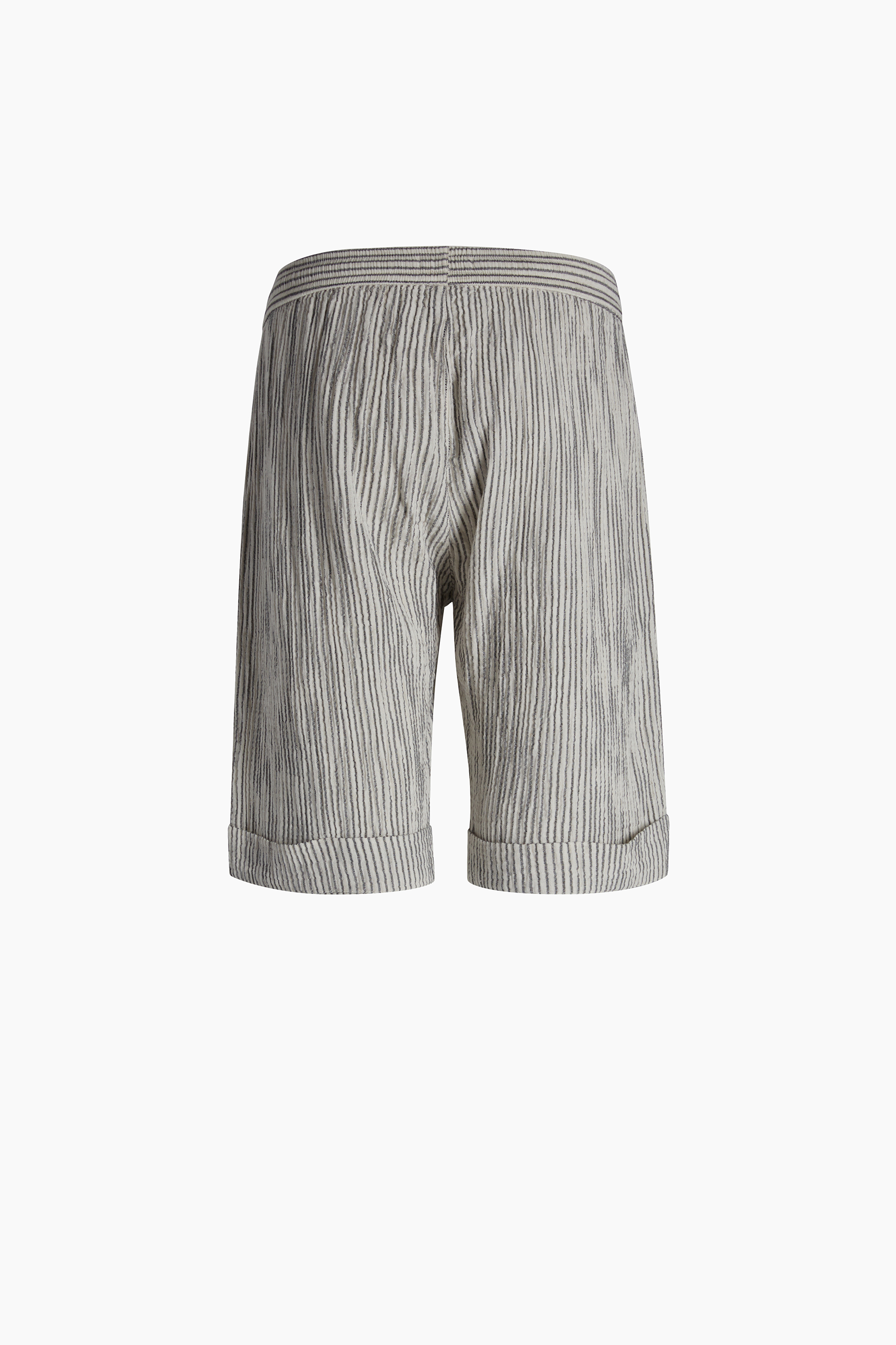 Men's Crinkle Striped Linen Shorts