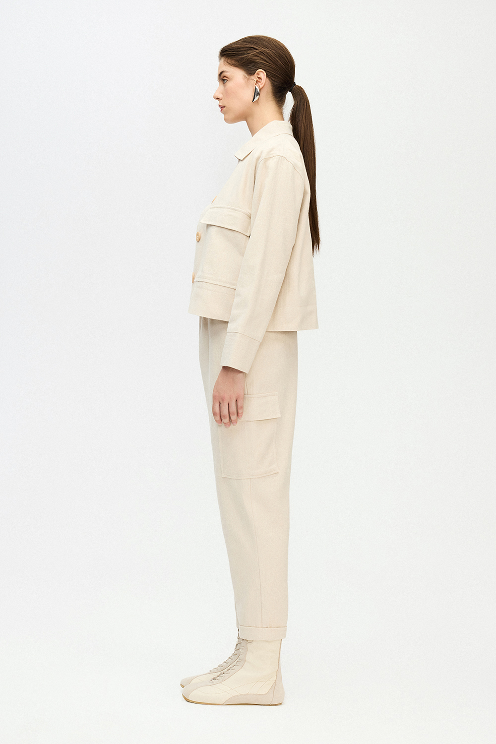 Herringbone Cargo Pants